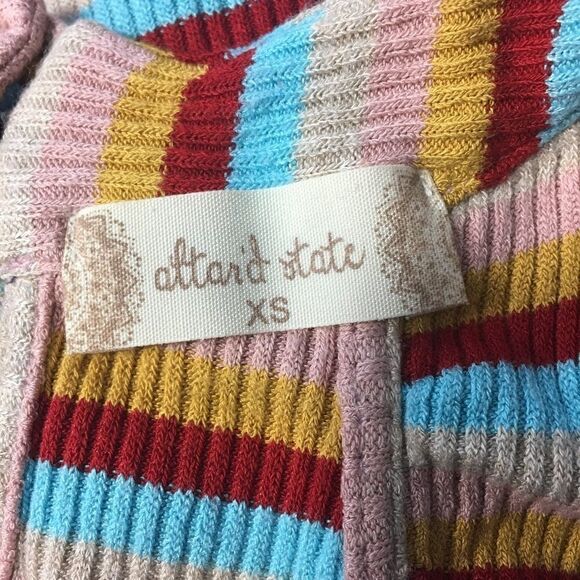 Altar'd State Multi Color Striped Retro Top Size XS - Picture 4 of 4